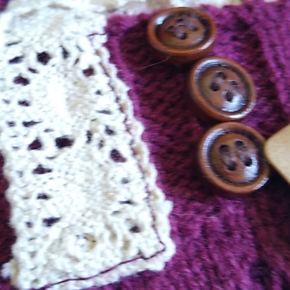 Burgundy woman's boot topper - Picture 4 of 5